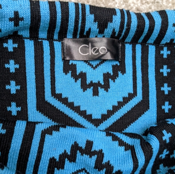 (2/$25) Cleo patterned bodycon pencil skirt blue - Picture 5 of 10